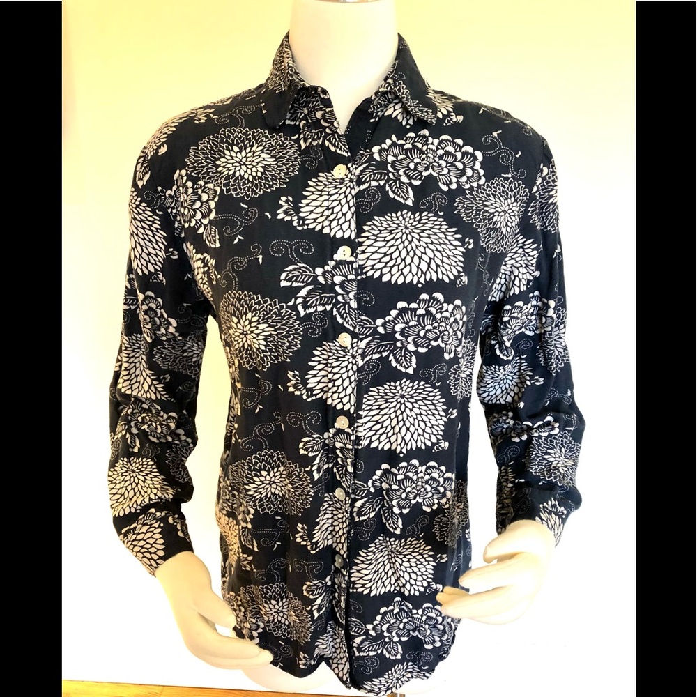 Soft Surroundings petite linen blend shirt